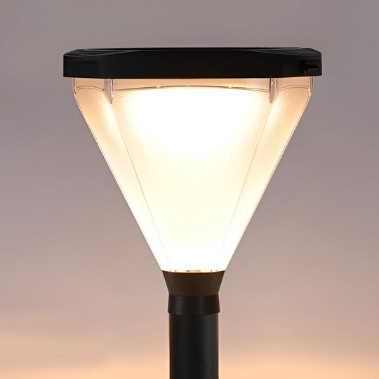Cone-Shaped Solar LED Outdoor Pathway Light
