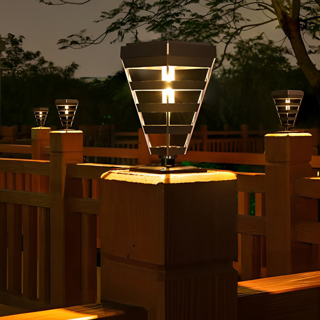 Smart Solar Powered Waterproof LED Outdoor Post Light