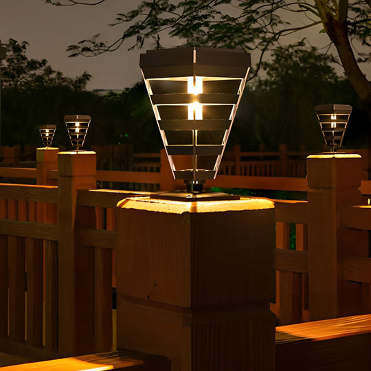 Smart Solar Powered Waterproof LED Outdoor Post Light