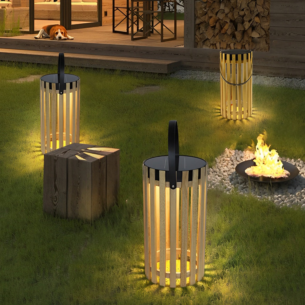 Portable Solar LED Outdoor Waterproof Lantern Floor Lamp