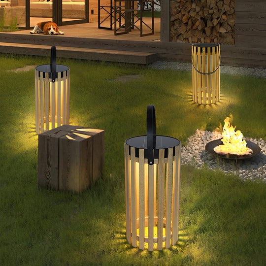 Portable Solar LED Outdoor Waterproof Lantern Floor Lamp