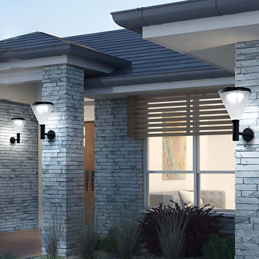 Geometric Solar LED Outdoor Waterproof Wall Lamp