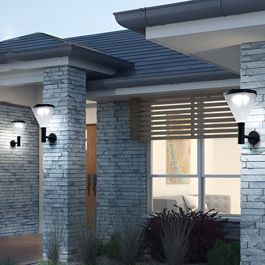 Geometric Solar LED Outdoor Waterproof Wall Lamp