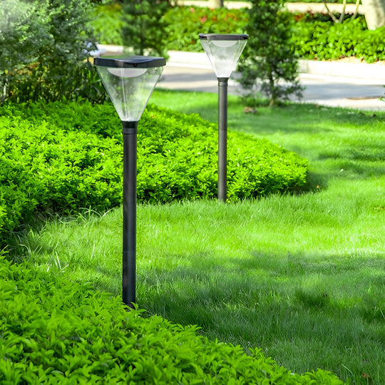 Adjustable Modern Solar LED Lawn Lamp Black Outdoor Waterproof Light