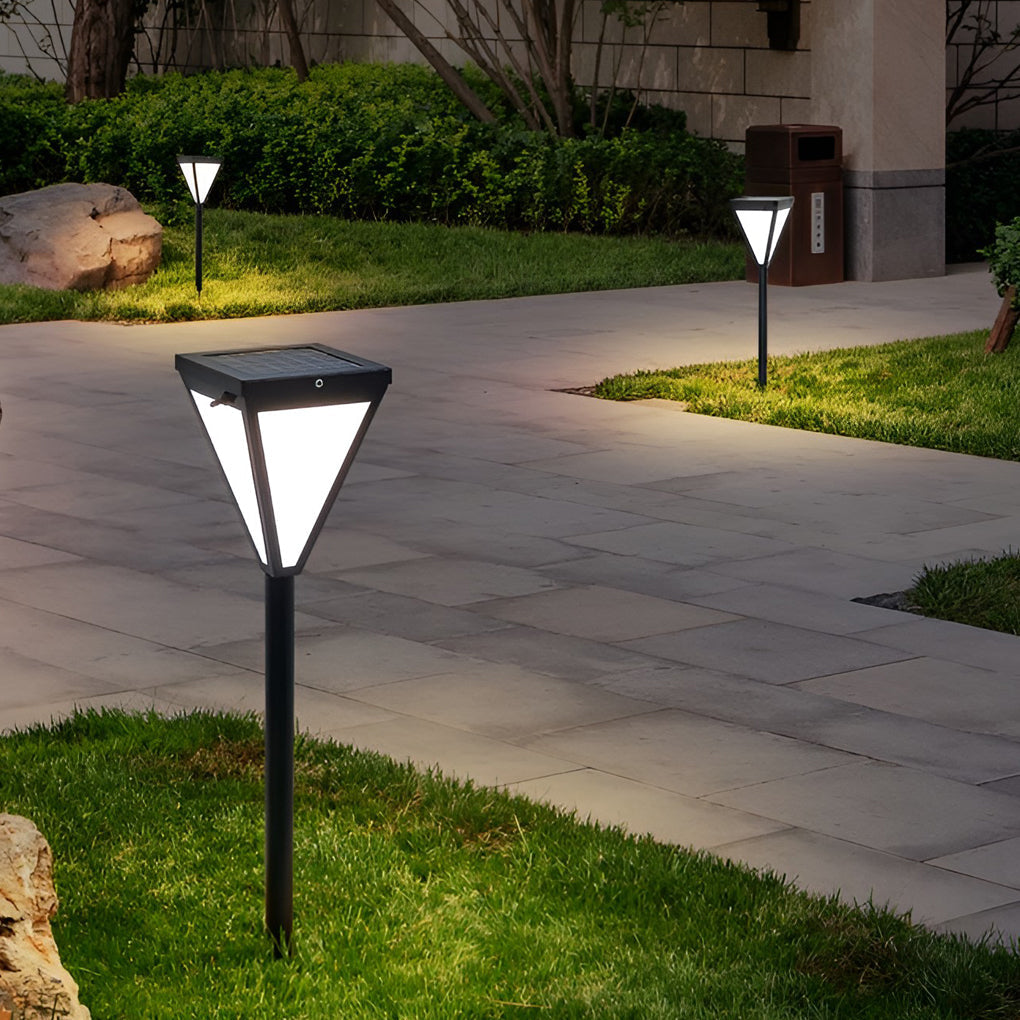 Sleek Solar LED Outdoor Pathway Post Light Waterproof