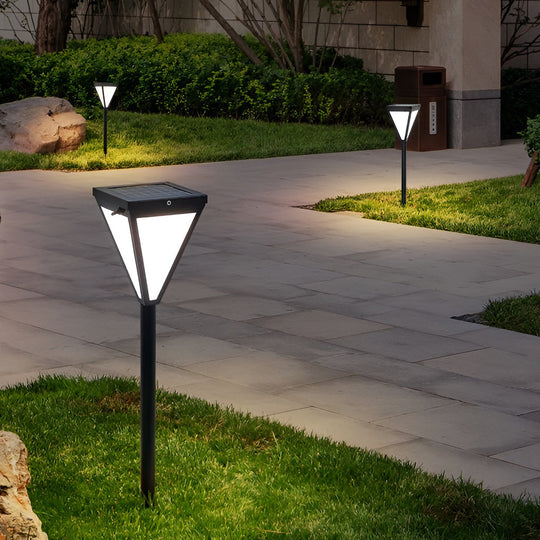 Sleek Solar LED Outdoor Pathway Post Light Waterproof