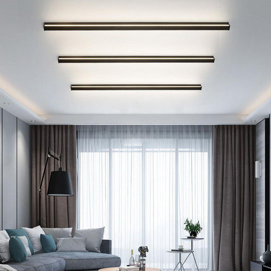 Long LED Linear Lights Dimmable RGB Black Minimalist Wall Lights