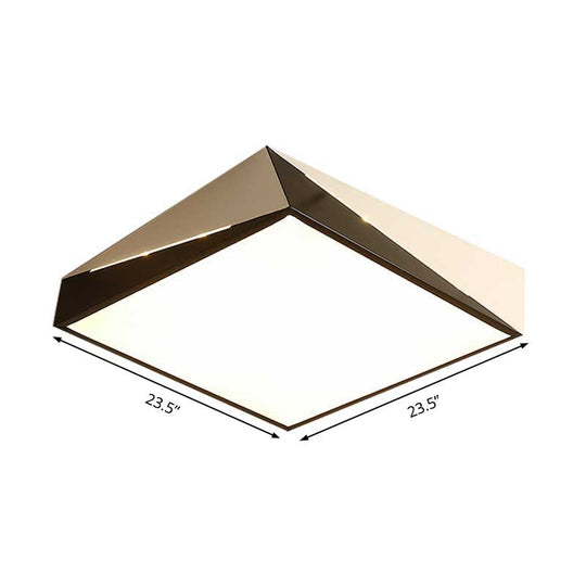 Stylish Split Design LED Flush Mount in Black and White with Warm/White Light for Living Room, Available in 3 Sizes (16"/19.5"/23.5")