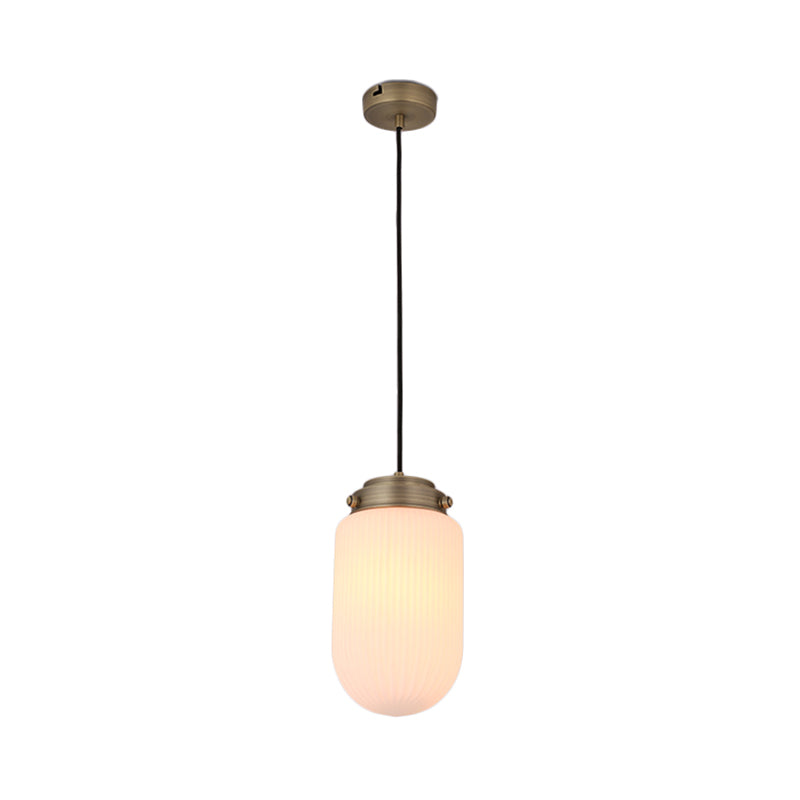 Modern Capsule Pendant Light in Smoke Gray/White with Prismatic Glass - Perfect for Kitchen Island