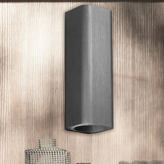 Contemporary Metallic LED Wall Sconce in Bronze/Gold/Coffee for Living Room - Mountable Up & Down Light
