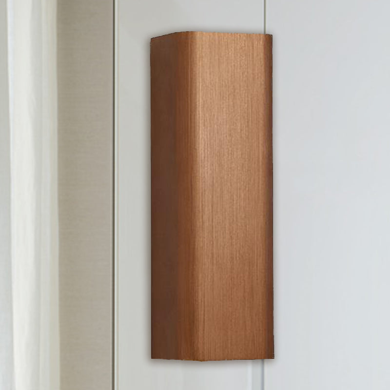 Contemporary Metallic LED Wall Sconce in Bronze/Gold/Coffee for Living Room - Mountable Up & Down Light