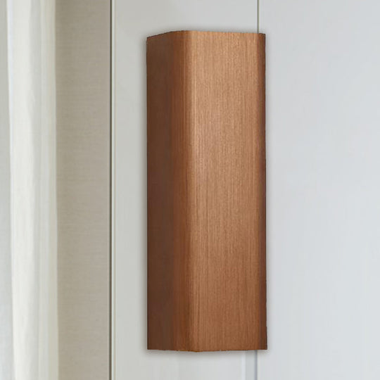 Contemporary Metallic LED Wall Sconce in Bronze/Gold/Coffee for Living Room - Mountable Up & Down Light