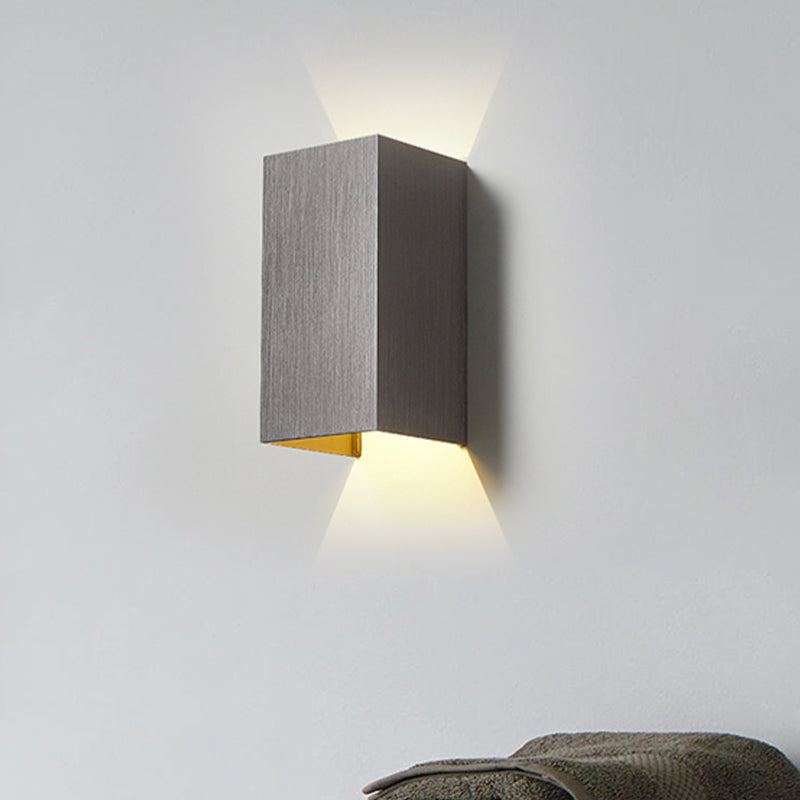 Contemporary LED Wall Sconce in Metal Gold/Coffee/Grey for Bedroom