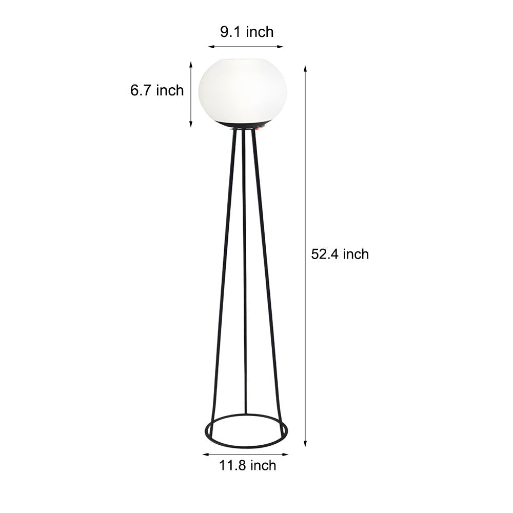 52 Inch Globe LED Outdoor Tripod Floor Lamp