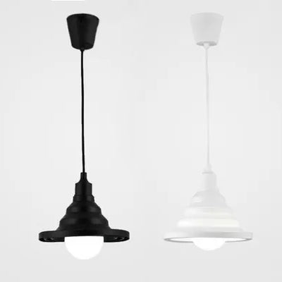 1-Head Metal Ceiling Pendant for Cafe and Restaurant - Contemporary Conical Design