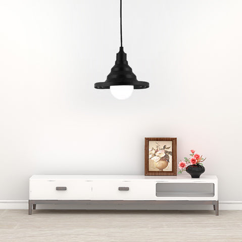 1-Head Metal Ceiling Pendant for Cafe and Restaurant - Contemporary Conical Design