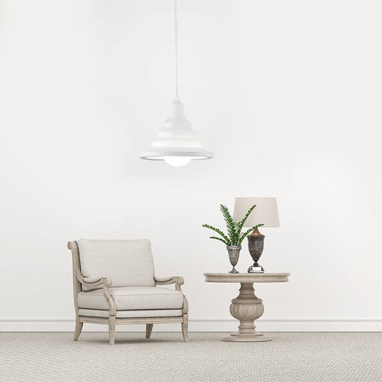 1-Head Metal Ceiling Pendant for Cafe and Restaurant - Contemporary Conical Design