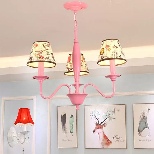Metal Pink Bag-inspired Chandelier Light for Contemporary Girls' Bedroom