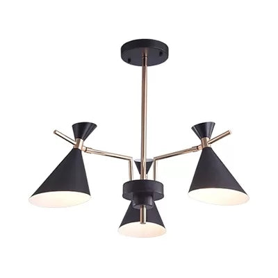Modern Metal Hourglass Chandelier - 3-Head Hanging Light for Child Bedroom