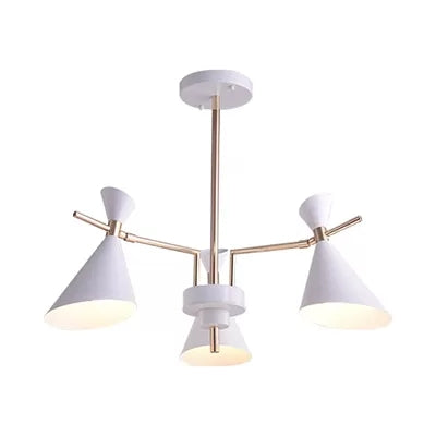 Modern Metal Hourglass Chandelier - 3-Head Hanging Light for Child Bedroom