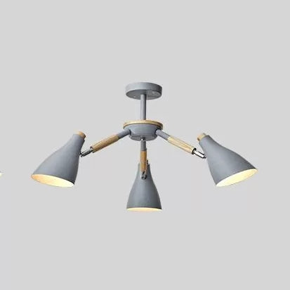 Nordic Stylish Rotatable Metal Chandelier with 3 Lights - Perfect for Dining Table
