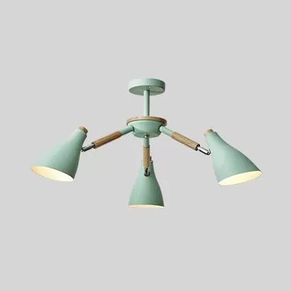 Nordic Stylish Rotatable Metal Chandelier with 3 Lights - Perfect for Dining Table