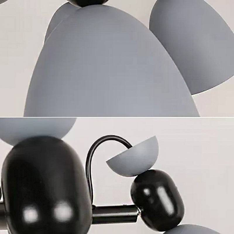 Macron Loft Domed Shade Chandelier – 6-Light Metal Hanging Light for Living Room