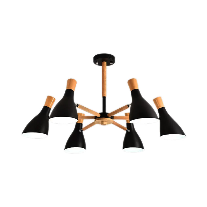 Metal Macaron Chandelier - Candy Colored Bottle Hanging Light for Cloth Shop