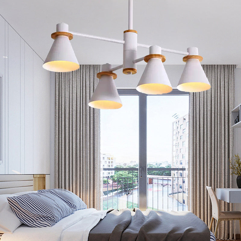 Modern Macaron Pendant Light: Stylish Metallic Chandelier for Child Bedroom