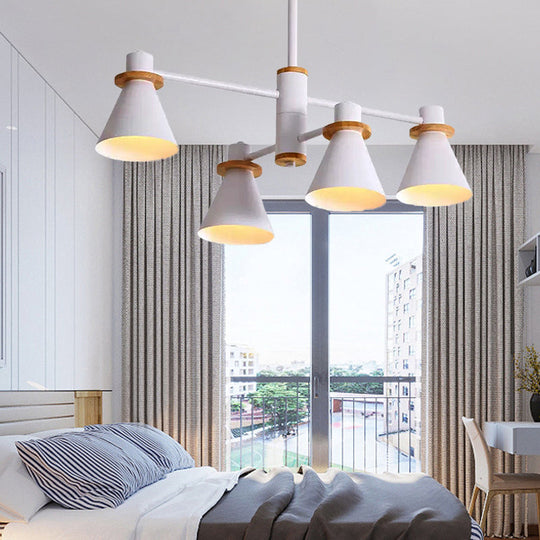 Modern Macaron Pendant Light: Stylish Metallic Chandelier for Child Bedroom