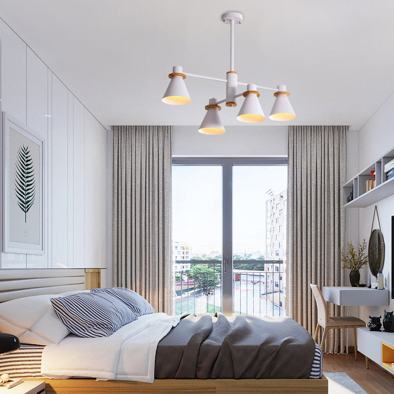 Modern Macaron Pendant Light: Stylish Metallic Chandelier for Child Bedroom