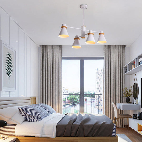 Modern Macaron Pendant Light: Stylish Metallic Chandelier for Child Bedroom