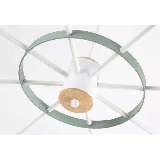 Modern Rotatable Metal Cylinder Chandelier: Macaron Style Ceiling Light for Nursing Room