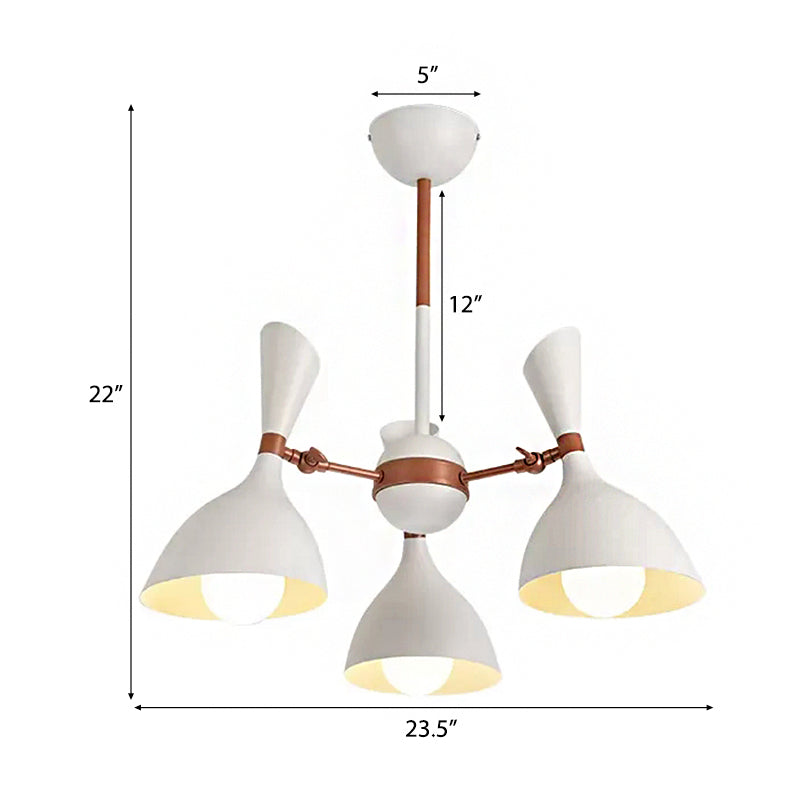 Contemporary Monochrome Kindergarten Pendant Chandelier for Living Room