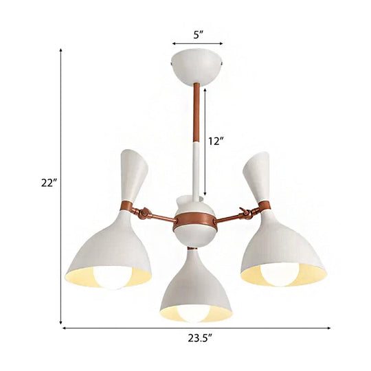 Contemporary Monochrome Kindergarten Pendant Chandelier for Living Room