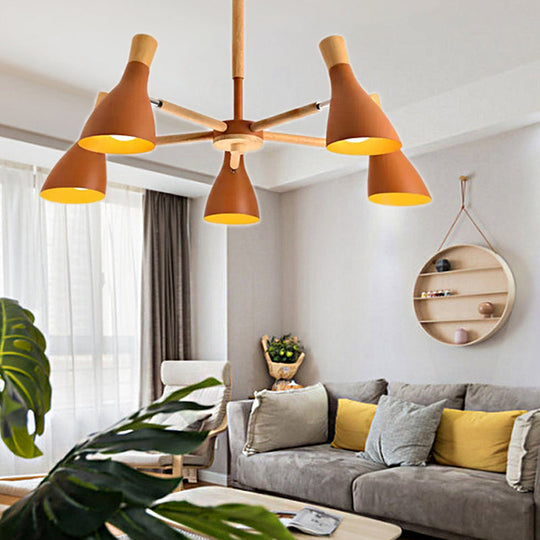 Macaron Half-Bottle Chandelier - Metallic Candy Colored Pendant Light for Nursery