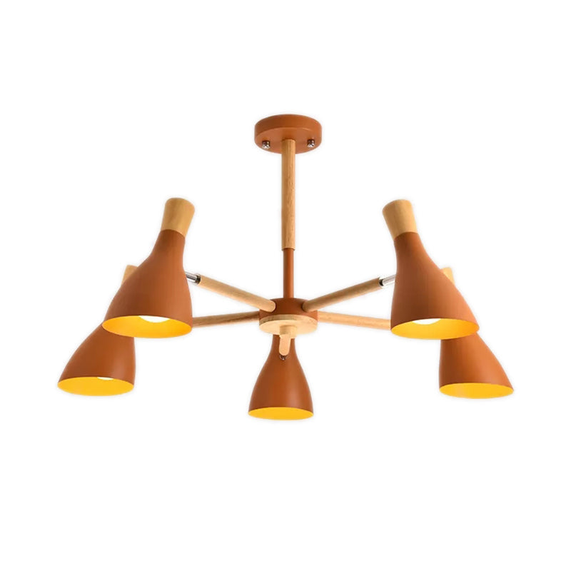 Macaron Half-Bottle Chandelier - Metallic Candy Colored Pendant Light for Nursery