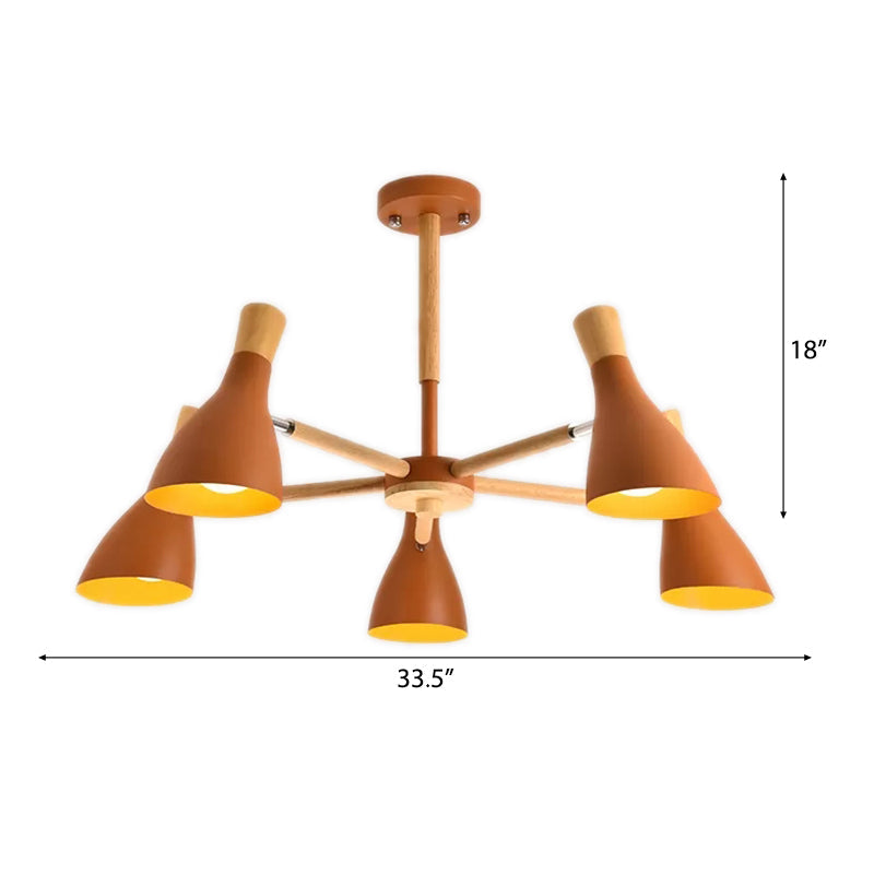 Macaron Half-Bottle Chandelier - Metallic Candy Colored Pendant Light for Nursery