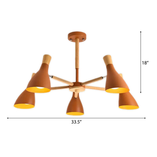 Macaron Half-Bottle Chandelier - Metallic Candy Colored Pendant Light for Nursery