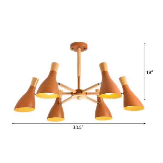 Macaron Half-Bottle Chandelier - Metallic Candy Colored Pendant Light for Nursery