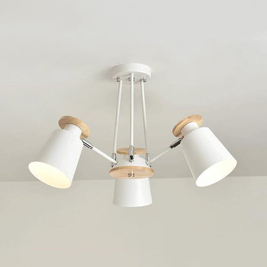 Sleek Nordic Metal Pendant Light with Rotatable Bucket Shade - Ideal for Living Room Ambiance