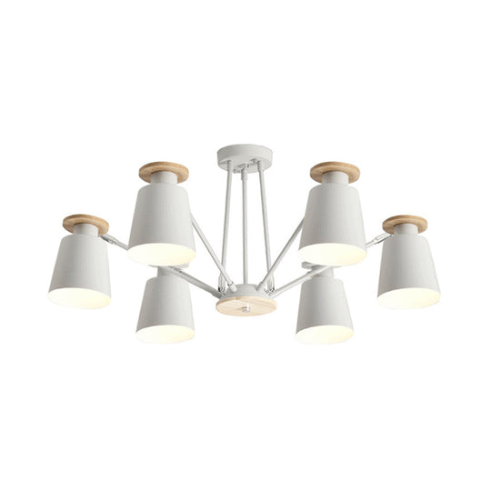 Sleek Nordic Metal Pendant Light with Rotatable Bucket Shade - Ideal for Living Room Ambiance