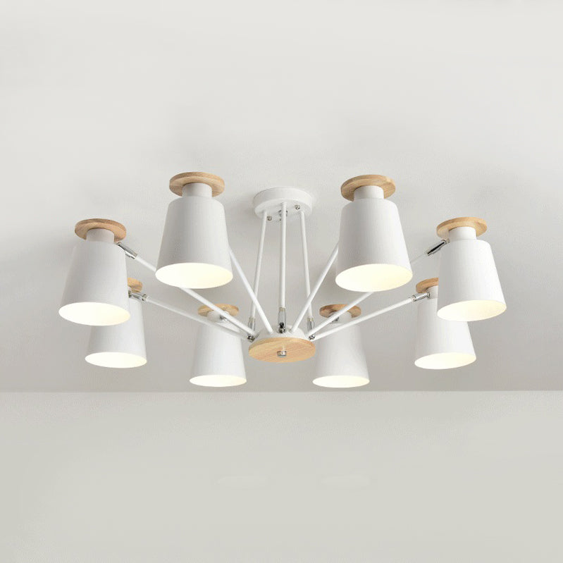 Sleek Nordic Metal Pendant Light with Rotatable Bucket Shade - Ideal for Living Room Ambiance