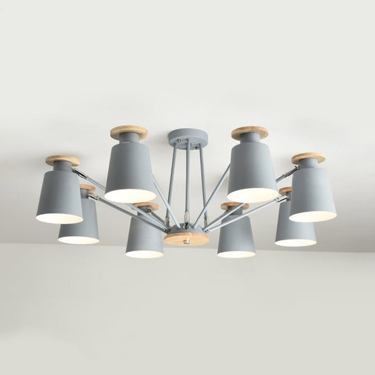 Sleek Nordic Metal Pendant Light with Rotatable Bucket Shade - Ideal for Living Room Ambiance