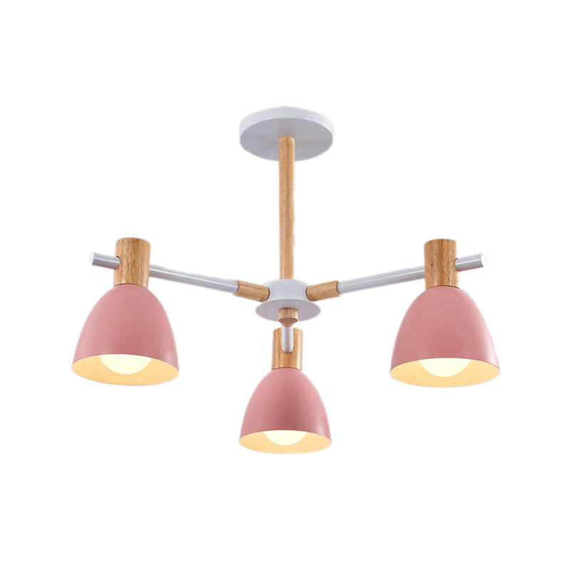 Modern Metallic Macaron Chandelier: Stylish, Candy-Colored Game Room Lighting