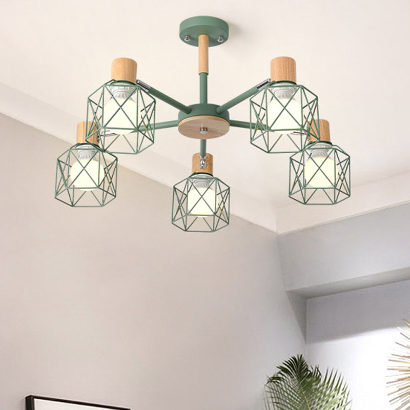 Stylish Macaron Ceiling Pendant: Metal Hanging Light for Nurseries