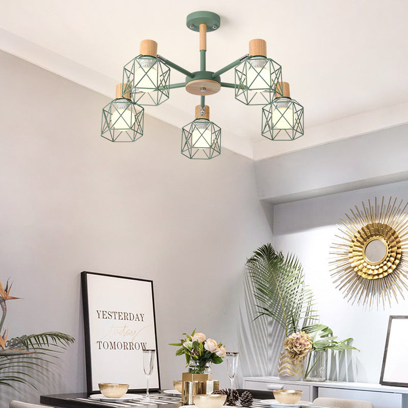 Stylish Macaron Ceiling Pendant: Metal Hanging Light for Nurseries
