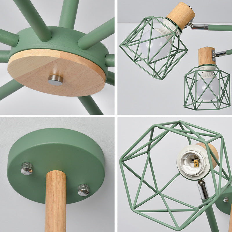 Stylish Macaron Ceiling Pendant: Metal Hanging Light for Nurseries