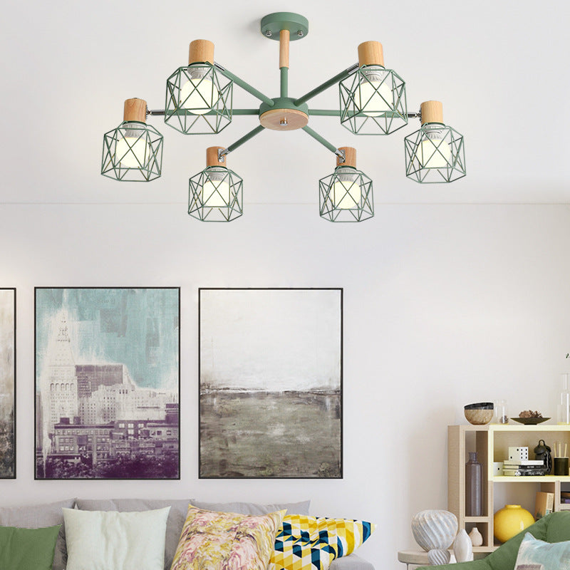Stylish Macaron Ceiling Pendant: Metal Hanging Light for Nurseries