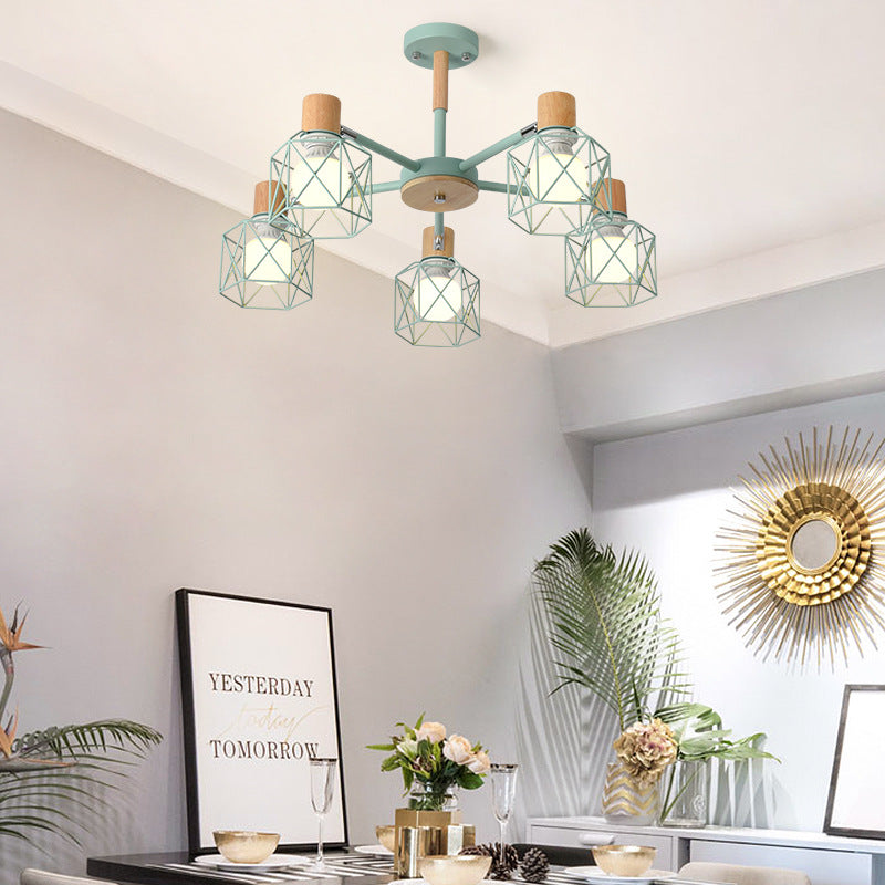 Stylish Macaron Ceiling Pendant: Metal Hanging Light for Nurseries